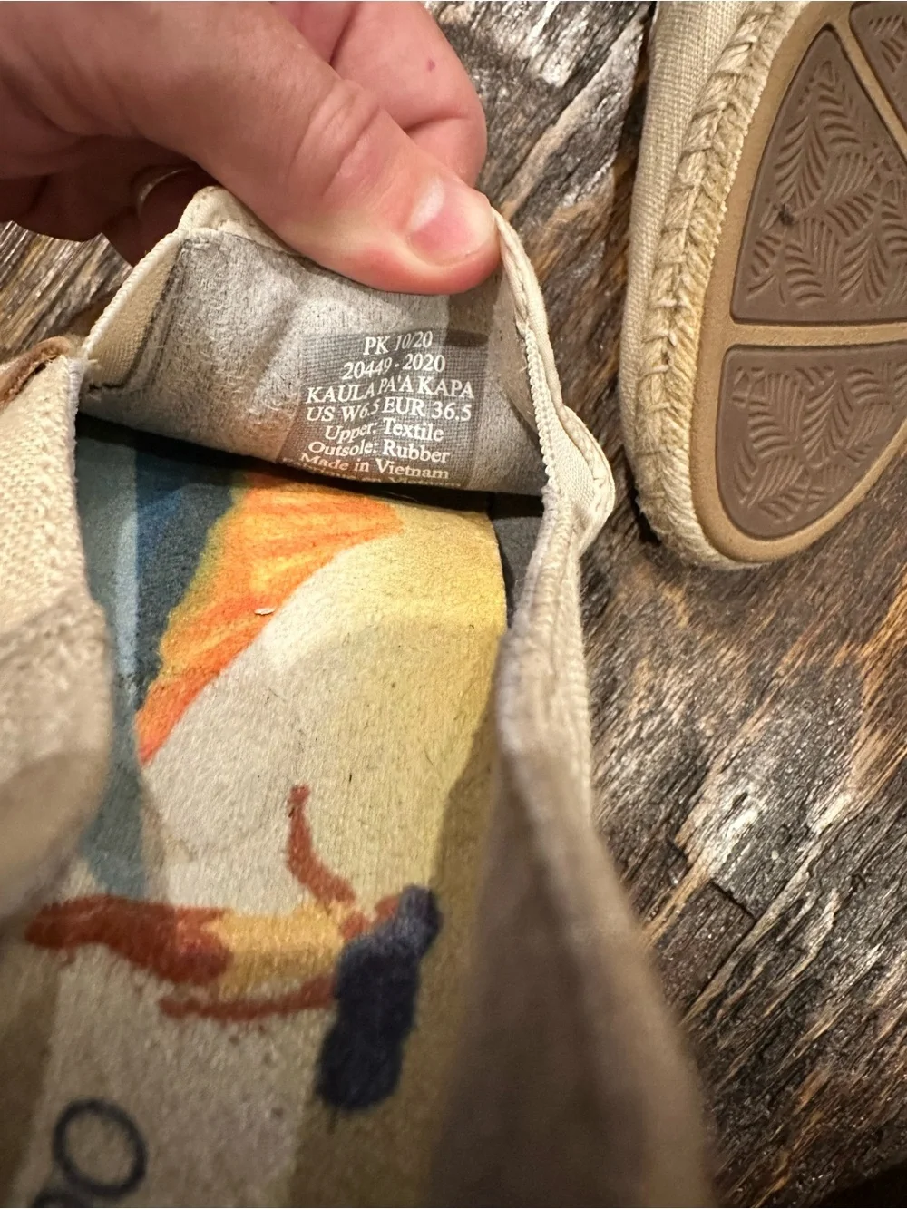 OluKai Women's Espadrilles Beige Canvas Slip-Ons